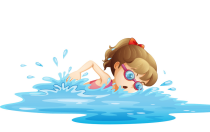 A Girl Swimming clipart - Clipart World